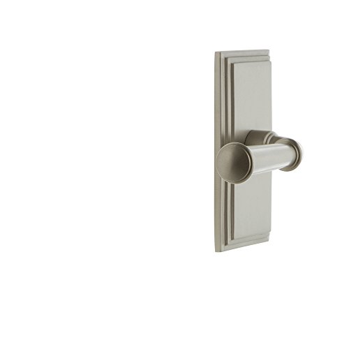 Image of Grandeur 825194 Carre Plate Double Dummy with Georgetown Lever in Satin Nickel