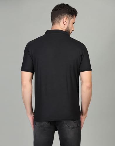 Image of INKKR Men's Polo Neck Half Sleeve Solid T-Shirts