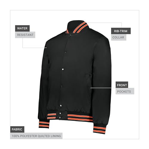 Holloway Heritage Jacket Black/Orange/White S4
