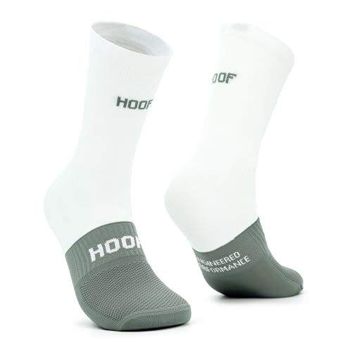 HOOF   Calcetines de Deporte para Ciclismo Ultraligeros   Transpirables y Cómodos   Material Técnico Vaporfeel   Calcetines Antiampollas Unisex   Summit Arctic White   Talla 40 43