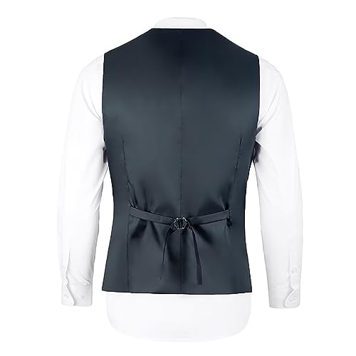 Men Vest Slim Fit Navy Blue Mens Vests Dress Outerwear Tuxedo Dress Waistcoat For Men Formal Wedding Suit Vest Size Xxl #TOP2