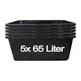 5 STK. 65 Liter Pflanzwanne Mörtelkasten Tuppe Mörtelkasten Zementkübel Maurerkasten Pflanzkübel