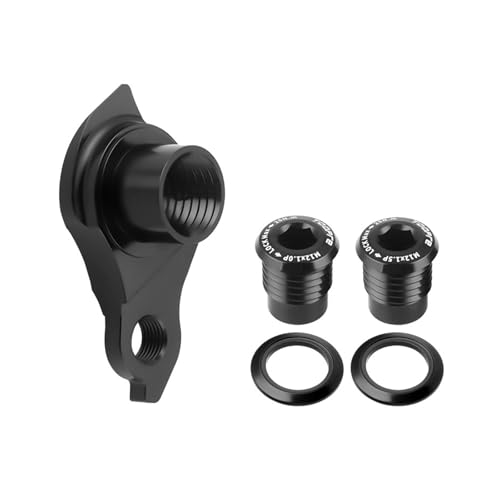 TerchPilet Universal Derailleur Hanger Replacement for SRAM UDH CNC Aluminum Rear Derailleur Hanger with Reverse-Thread Bolts Compatible with Road Gravel MTB E-MTB Frames Designed for UDH Black