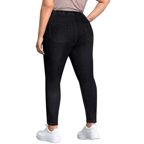 Plus Size Ankle Jeans for Women Pencil Women Jeans Capri Length Mom High Waist Skinny Denim Mom Jeans Pants2