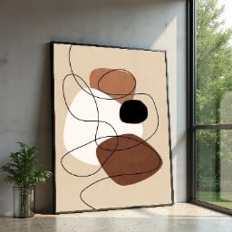 Tableau abstrait sur toile haute qualité XINBAO peinture minimaliste chic 80x110 cm