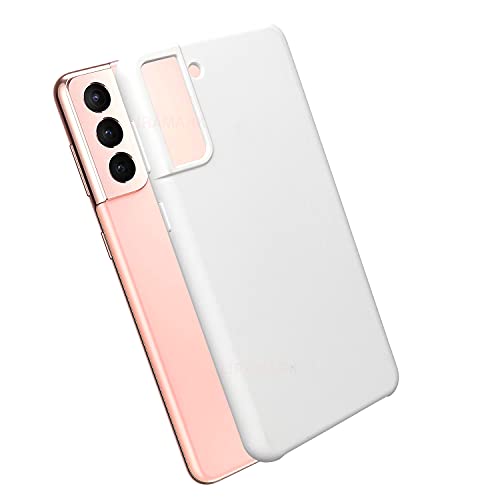 Image of LIRAMARK Liquid Silicone Soft Back Cover Case for Samsung Galaxy S21 (White)