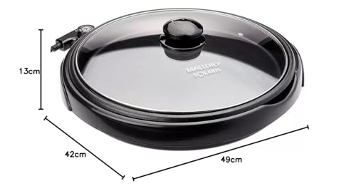 Grill e Panela Elétrica Mallory Grill Solaris 40cm 220V Grelhar, Assar, Cozinhar, Gratinar e aquecer