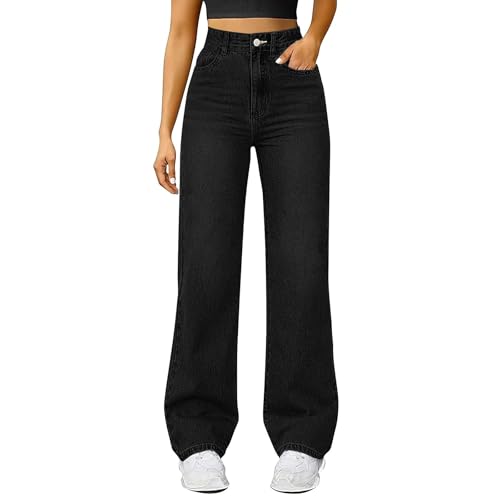 Wide Leg Jeans Woman High Waisted Baggy Jeans Y2K Boyfriend Jean High Waist Stretchy Jean Straight Leg Denim Pants