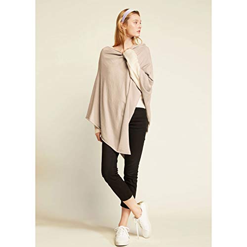 Look by M Women's Poncho Year Round Cover Special Occasion or Every Day Bundle w Bandana Scarf2