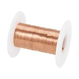 sourcing map Magnetdraht, 0,16 mm, 279 m, emaillierter Kupferdraht, emaillierter Magnetwicklungsdraht, 50 g, 155 C, für Transformatoren, Induktoren, Braun