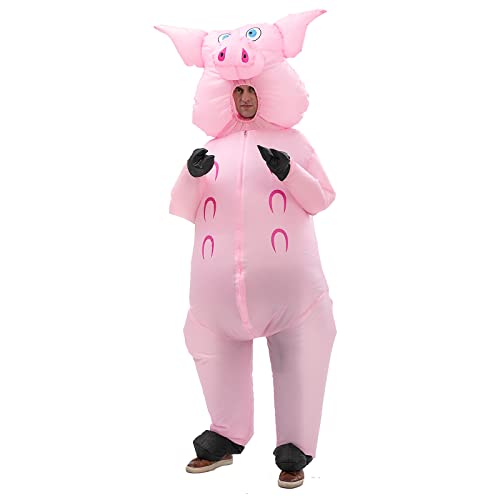 Arokibui Inflatable Pig Costume - Funny Animal Blow up for Cosplay Party Festival, Halloween - Full Body Unisex Fancy Dress - Image 2