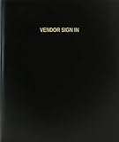 BookFactory Vendor Sign in Log Book/Journal/Logbook - 120 Page, 8.5''x11'', Black Hardbound (XLog-120-7CS-A-L-Black(Vendor Sign in Log Book))