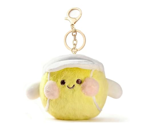 JEWSUN Cute Soft Tennis Ball Stuffed Plush Keychain