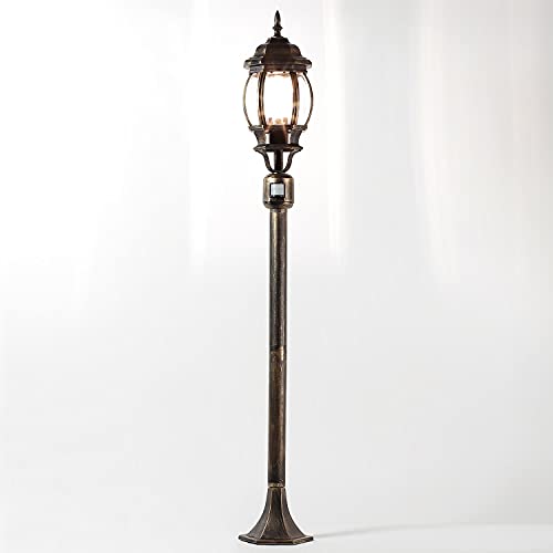 Lampe sur pied extérieure avec détecteur de mouvement pour jardin BREST IP44