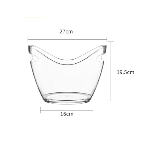 Seau à glace pour fêtes grand format transparent et robuste - 3