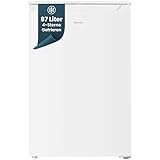 homeX Gefrierschrank, Tiefkühlschrank klein - 87L Nutzinhalt, 4-Sterne Gefrieren, Freezer kompakt, Gefrierschränke freistehend, Temperaturregelung, wechselbarer Türanschlag, leise, weiß, FS871E-W