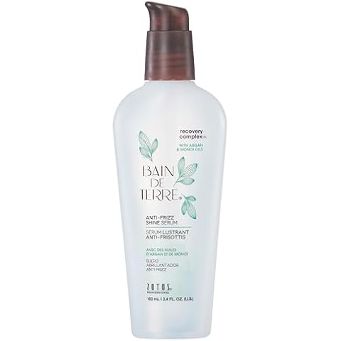 Bain de Terre Recovery Complex Anti-Frizz Shine Serum, Silky Shine & Frizz Control with Argan & Monoi Oils, Paraben-Free, Alcohol-Free, Color-Safe, Vegan, 3.4 Fl Oz Cover