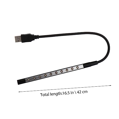 Mikikit 2Pcs LED USB Powered Reading Lamp Portable Gooseneck Table Light for Studying and Reading Soft Illumination for Books and Keyboards Compact Design for Easy Carrying