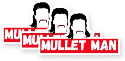Justin Medeiros Mullet Man Fittest On Earth Vinyl Stickers 3 Pack 3 Inch image 5