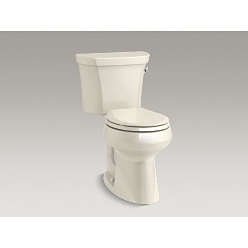 Image of KOHLER K-4639-47 Cachet Round, Grip-Tight Bumpers, Quiet-Close, Quick-Attach Hardware, No Slam Toilet Seat, Almond