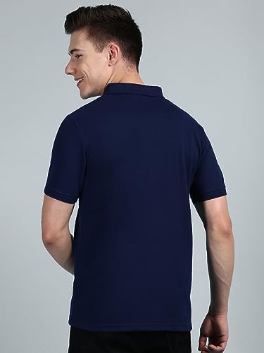 Image of Lux Cozi Mens Cotton Solid Relaxed Fit Polo Shirt