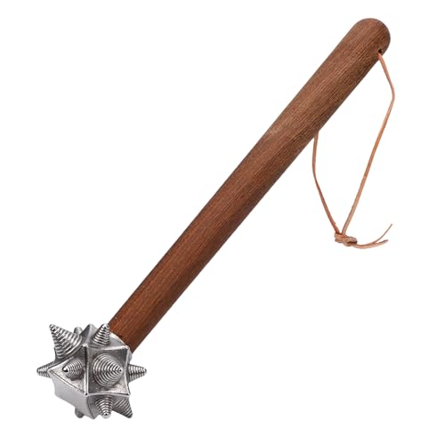 NOENNULL Multifunctional Emergency Hammer with Ball Head | Stainless Steel Glass Breaker & Seatbelt Cutter for Car & Home | Tool with Wooden Handle for Emergency Kit