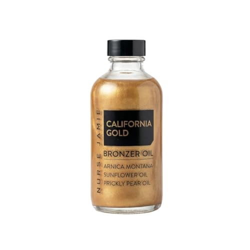 Nurse Jamie California Gold Bronzer Oil – Hydrating Golden Body & Face Oil with Sunflower & Prickly Pear for Radiant Glow (30 mL)