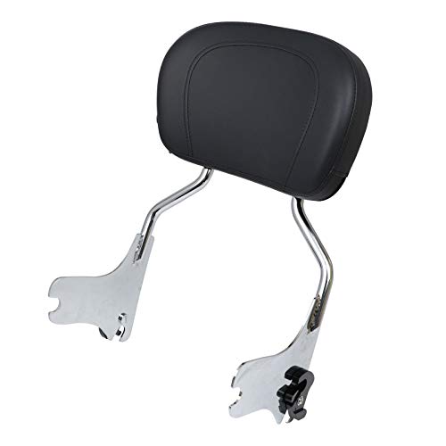 DSISIMO Chrome Detachable Upright Passenger Backrest Sissy Bar With Pad Fit For Touring Road King Street Glide FLHR FLHX FLHT FLTR 1997-2008