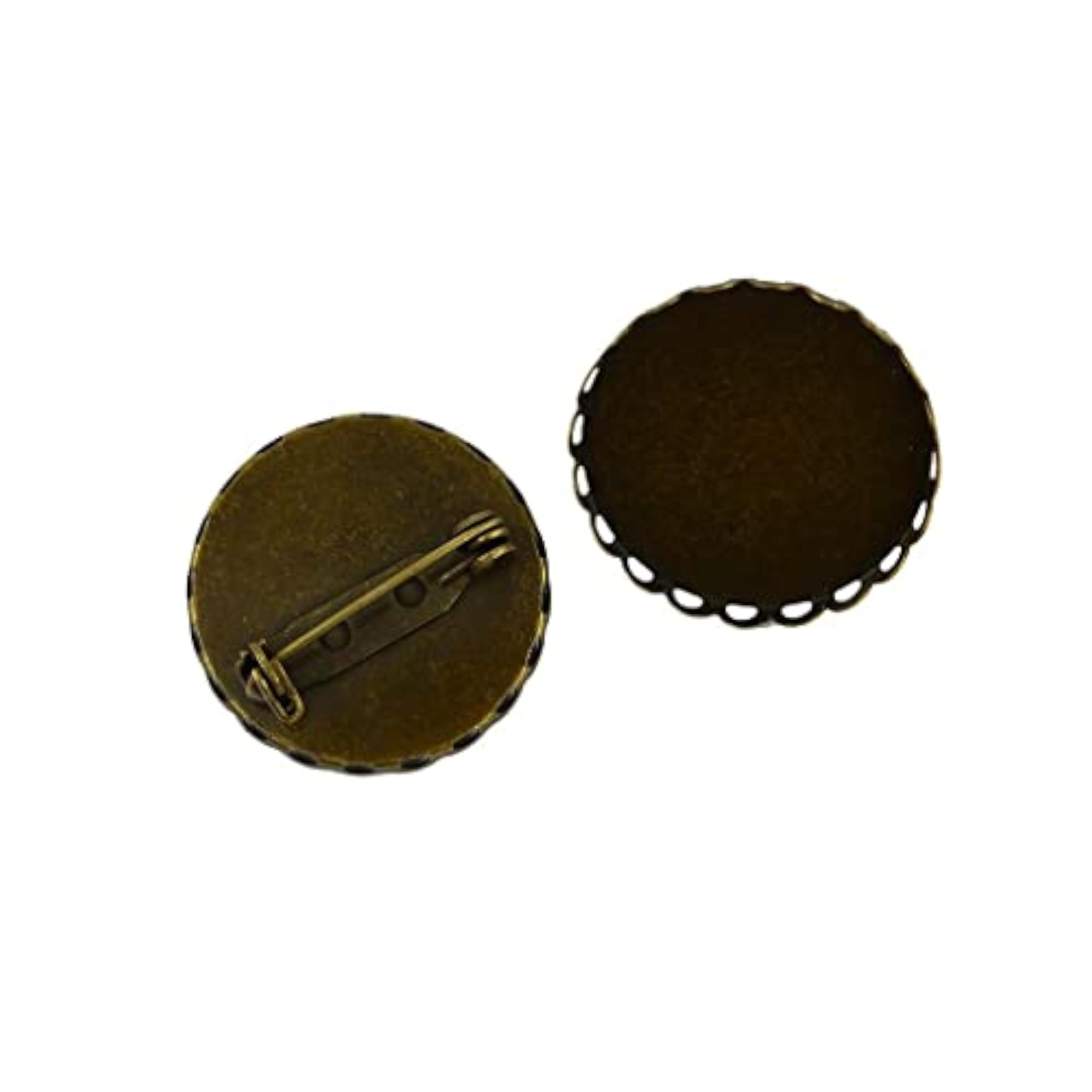 10pcs Vintage Bronze Brooch Blank Lapel Pin Bases
