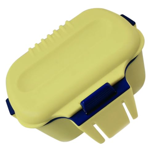 USHOBE Dual Layer Yellow Plastic Bait Box for Shore Anglers and Fishing