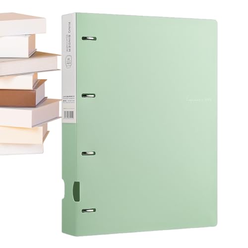 Eojpdji Archivador organizador de archivos, 4 agujeros, carpeta de papel perforada, portátil, A4, para escuela, oficina y viajes