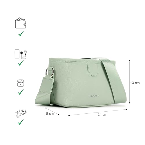 Image of Fastrack Main Character Sling Bag for Women, Compact Crossbody with Magnetic Closure Flap, Adjustable Strap and Internal Zipper Pocket, Trendy Everyday Sling Bag