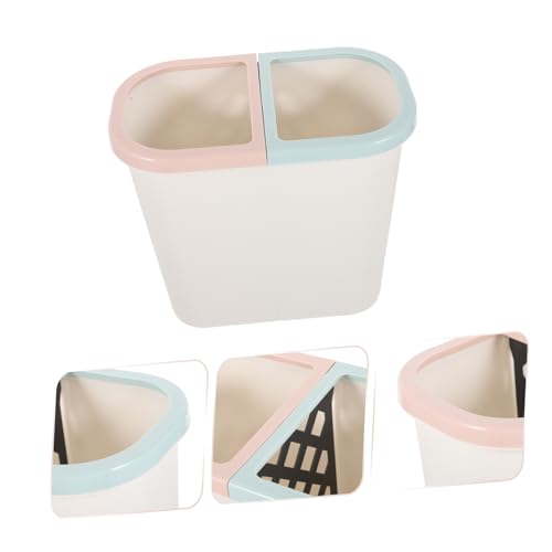 Bote de basura pequeño con doble compartimiento para cocina y baño miniatura 4