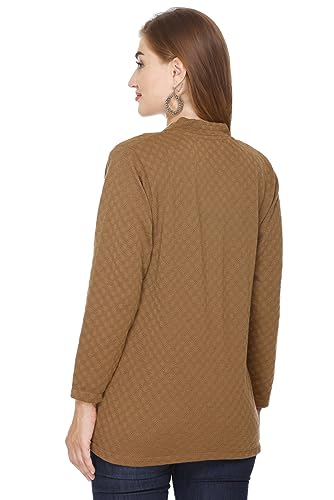 Image of URBANROCK Women Sweater for Winters Woolen Acrylic Full Sleeve V-Neck Cable Design Cardigan Sweater for Women Winter Woollen Stylish