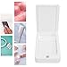 Bewinner Phone Sanitizer, 253.7nm Wavelength USB Charged Phone Cleaner Box for Phones Under 6.7 Inches, with 360 Degree Light Sanitizer for Keys Toothbrushes Headphones Watches (White)