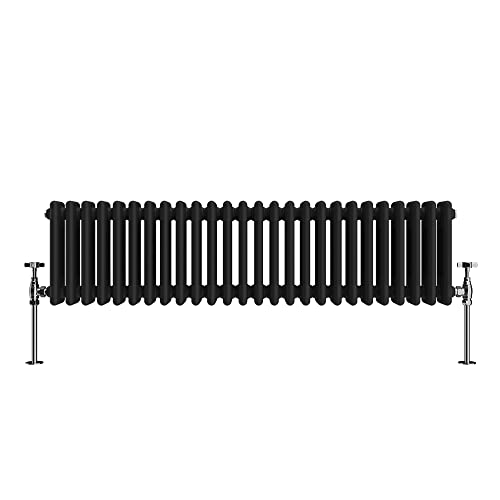 Radiateur en fonte NRG noir horizontal 3 colonnes pour sublimer un salon style loft industriel - 3
