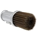 ABOOFAN Cepillo de Limpieza de Cuello para Peluquería en Fibra y Plástico Plata, Elimina Cabello Roto y Protege Ropa Durante el Afeitado y Coloración