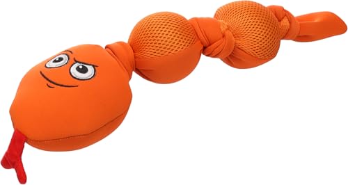 Flamingo Hundespielzeug Snala Schlange Emoji – Orange – 47 cm | Schwimmfähig, strapazierfähig & unterhaltsam!