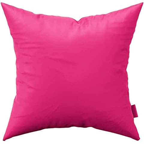 Essentials2publik premium 45x45cm waterproof garden filled cushion- Outdoor Seating patio Furniture- Standard Square made of breathable fabric throw pillow covers pad filled (Pink) Cover
