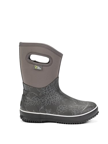 TwoTracks Neoprenstiefel Pia Grau Halbhoch (Grau, EU Schuhgrößensystem, Erwachsene, Damen, Numerisch, M, 39)