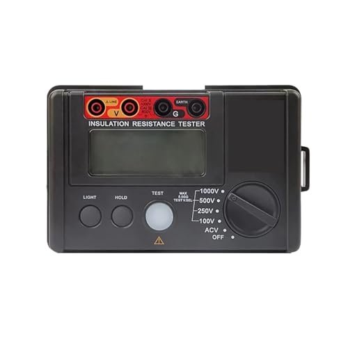 Mégohmmètre 1000V et testeur de résistance d'isolation LCD à plage automatique