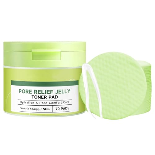 No Pore Pads - Almohadillas tonificadoras | Almohadillas tonificantes para mujeres, 70 piezas, kit hidratante de cuidado de la piel con pinzas, cuidado facial para maquillaje de viaje