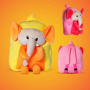Image of Frantic Soft Cartoon Design Animal Velvet Plush School Backpack Bag For 2 To 5 Years Boys Girls Nursery Preschool Picnic Carry Travelling Bags (2-5 Years)