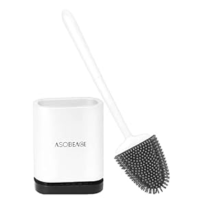 ASOBEAGE Toilet Brush, Deep Cleaner Silicone Toilet Brushes with Flexible Bristles, Toilet Brush with Quick Drying…