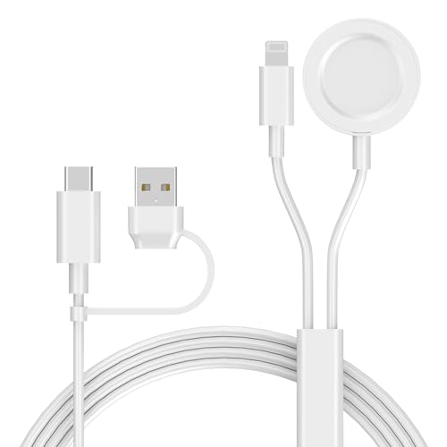 Amzhfeng 2025�ŐV�݌v 2in2 pple Watch �[�d�P�[�u�� �E�H�b�` USB+Type-C�|�[�g���� for pple�E�H�b�` �}�O�l�b�g�� �}���[�d ���C�� �y�� �g�� ���s �o�� �O�o Series9/8/7/6/SE/5/4/3