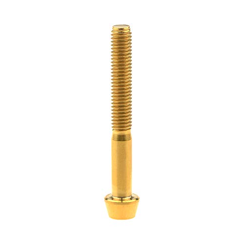 Image of Titanium Ti Bolt M5x9 16 18 20 25 30 35 40 45 50 55 60mm Tapered Head Screws Pack of 4 (M5x40mm, Gold)