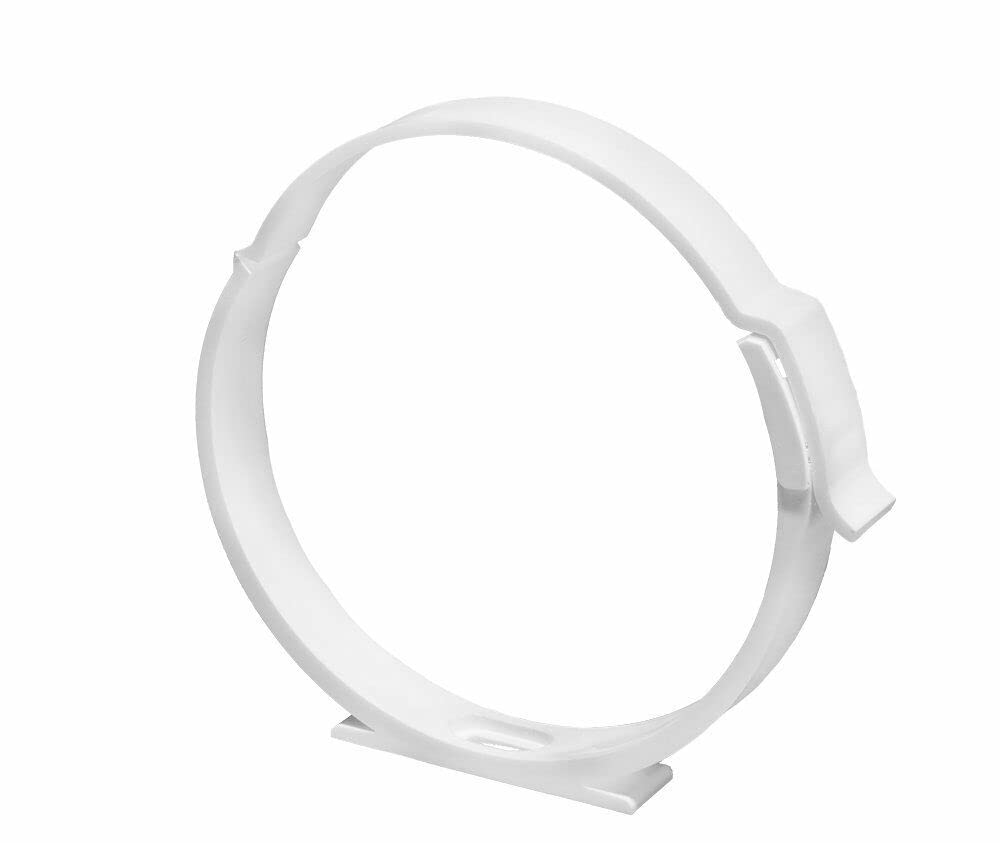 Prostko Ltd White Round Ducting Pipe Bracket Clip Clamp Holder - Duct Tube Clip - 100Mm, 125Mm, 150Mm – Lightweight Holders. (125Mm)