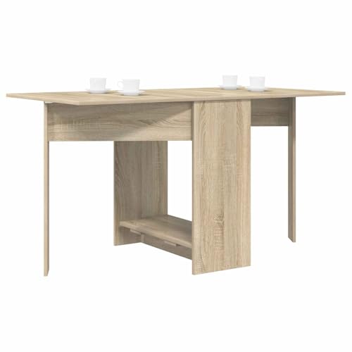 vidaXL Table à dîner 138 x 70 x 73,5 cm Bois d'ingénierie Chêne Sonoma, Table à Manger rectangulaire Moderne, Design Extensible, résistante à l'eau,...