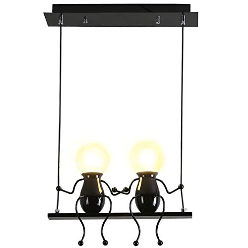 Lustre Industriel Moderne Créatif LED Intérieur Cartoon Caractère Réglable Suspension Luminaire Enfant Cover