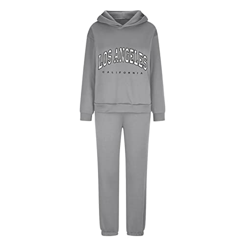 Sweat à capuche manches longues et pantalon décontracté taille M L